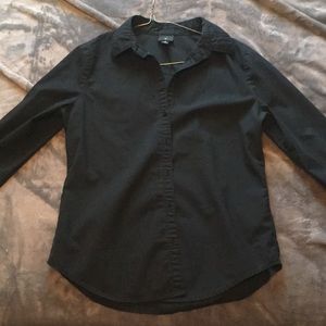 Worthington black button up long sleeve shirt